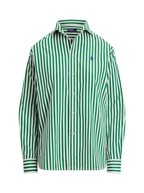 camicia donna a righe bianco e verde Ralph Lauren | 211910743029
